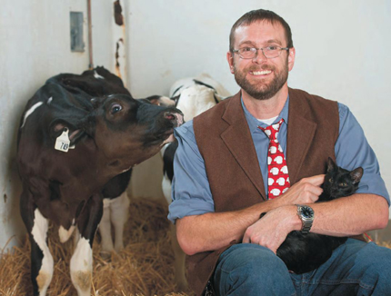 WCVM associate professor Dr. Chris Clark is featured in the 2013 Men with Cats calendar. Photo courtesy of SCAT.