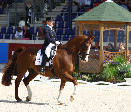 Wendy Christoff and Pfalstaff competing in Aachen, Germany, in 2010. Photo: Bob Langrish.
