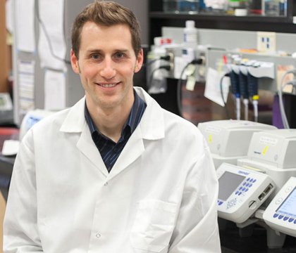 WCVM scientist Dr. Joe Rubin identified the first food-borne carbapenemase-producing organism in seafood from a Saskatoon grocery. Photo: Christina Weese.