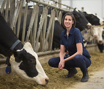 U of S student Jennifer Town has found a more reliable way to make green energy from manure.  Photo by David Stobbe for the University of Saskatchewan.