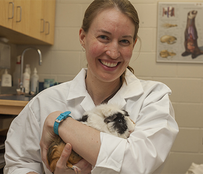 Dr. Miranda Sadar is one of only a few specialists in the world with board certification with the American College of Zoological Medicine. Photo by Christina Weese.