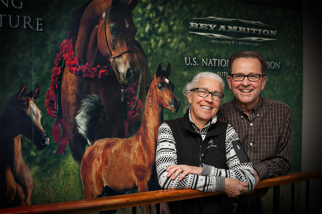 Saskatoon horse owners Shirley and Murray Popplewell. Photo: Christina Weese.