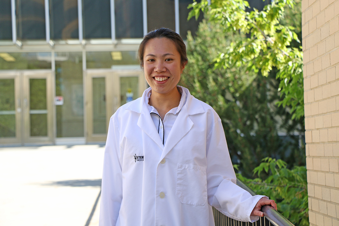 Dr. Jiaying Ng, small animal surgical resident, is one of two new 2018-19 CAHF research fellows. Photo by Harrison Brooks.