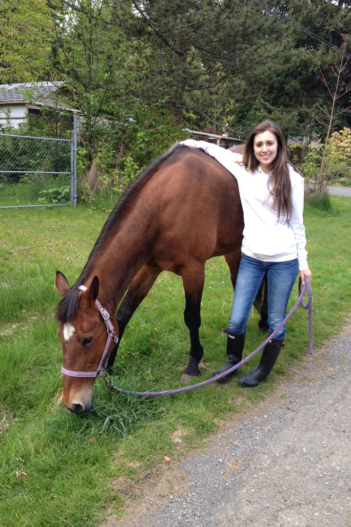 Varied experiences with animals led Alyssa Vickers to a career in veterinary medicine. Submitted photo. 