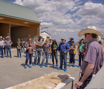 A crowd gathers during the 2019 LFCE field day. Photo by Lana Haight. 