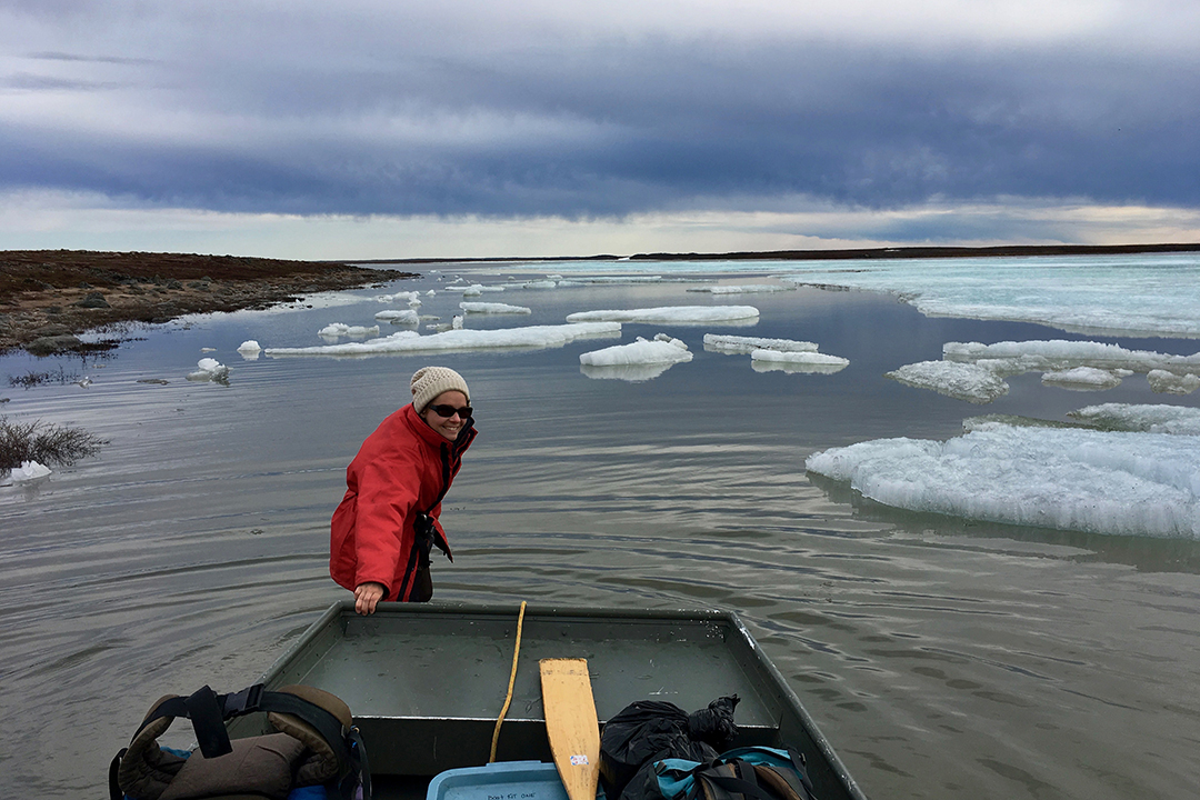 Buhler looks forward to her summers conducting research in Cambridge Bay and Karrak Lake, Nunavut. Photo by Robin Owsiacki.