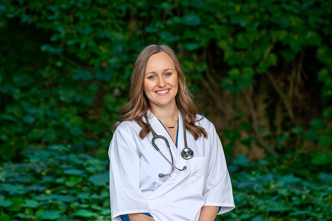 First-year veterinary student Diandra St. Hilaire of Prince Albert, Sask. Photo: Christina Weese.