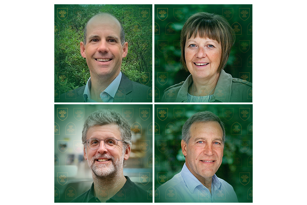 Clockwise from top left: Dr. Al Chicoine, Carolyn Cartwright, Dr. Gregg Adams and Dr. Brent Bobick. 