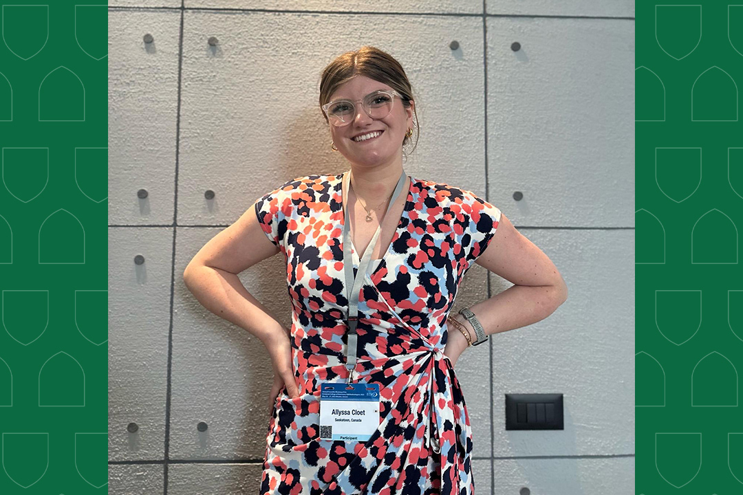 Allyssa Cloet, a fourth-year WCVM student, presented her summer research work at an international conference in Greece this spring. Submitted photo.