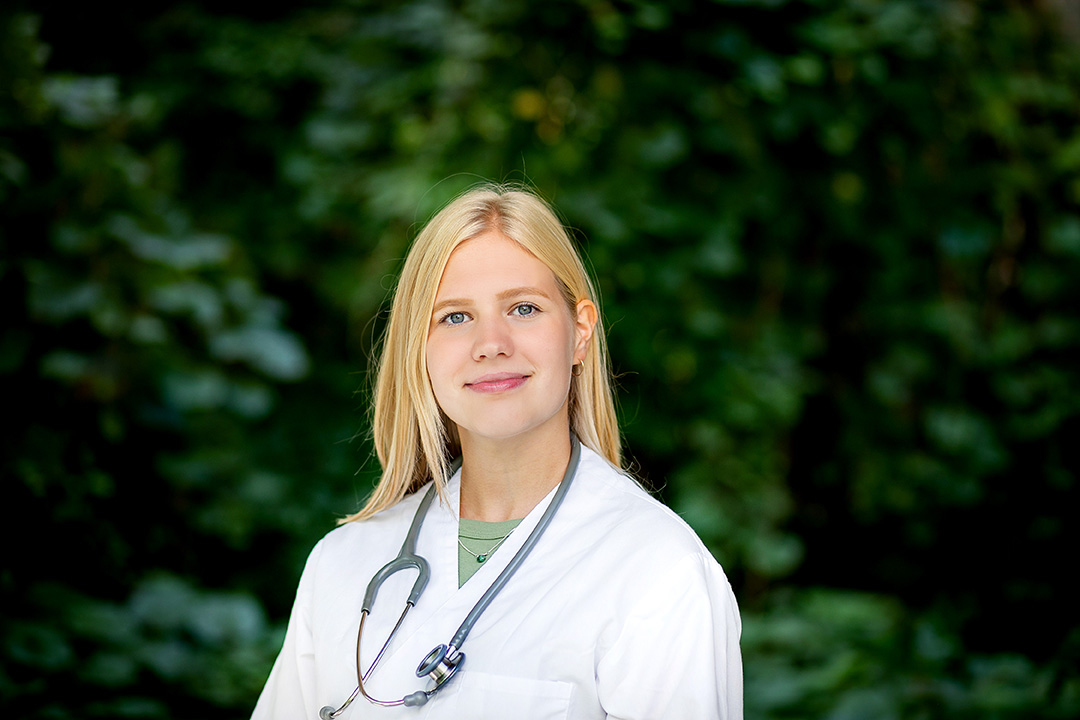 Abigail Cunningham, a first-year veterinary student at the Western College of Veterinary Medicine (WCVM). Photo: Christina Weese. 
