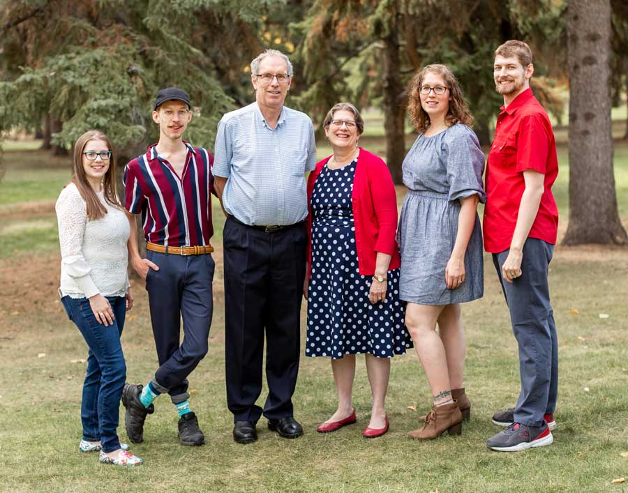 From left: Beth Blakley, Tim Blakley, Dr. Barry Blakley, Dr. Pat Blakley, Alicia Steiestol, and Matt Blakley are pictured in a family photo. (Photo provided by Pat Blakley)