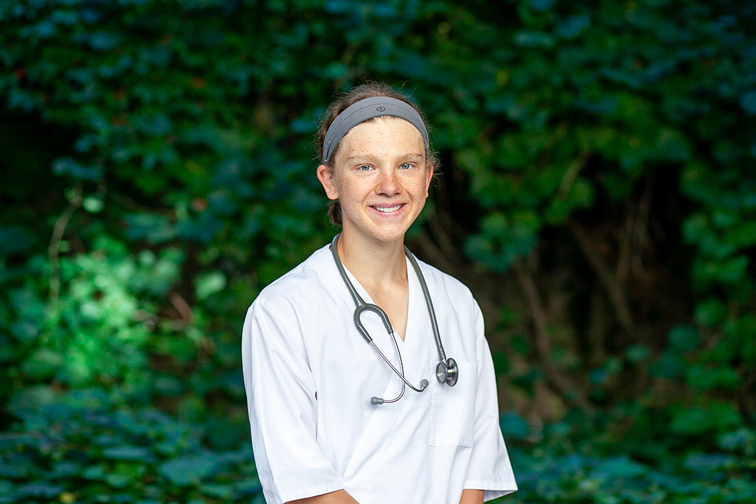 Allison Kuzub, a third-year veterinary student from Saskatoon, Sask. Photo: Christina Weese. 