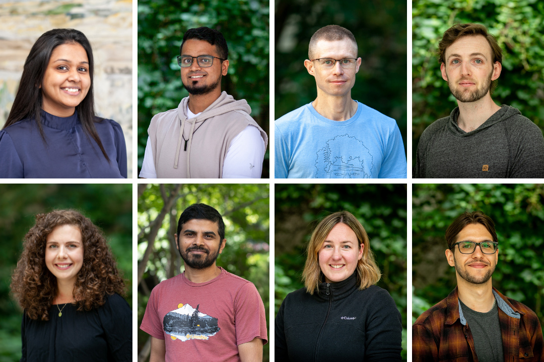 Photos of eight WCVM-based graduate students