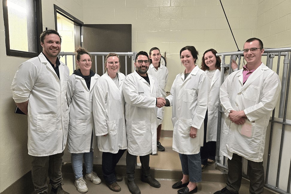 WCVM and VIDO representatives meet in the veterinary medical centre