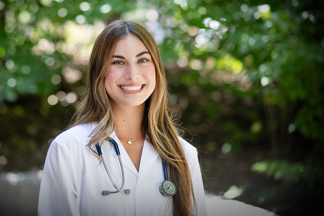 Russia Murphy in white coat